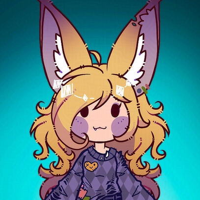 Circular cropped portrait of acuteferal's Live2D model drawn and rigged by CrossureX. Background photo by Ikhlas on Unsplash.